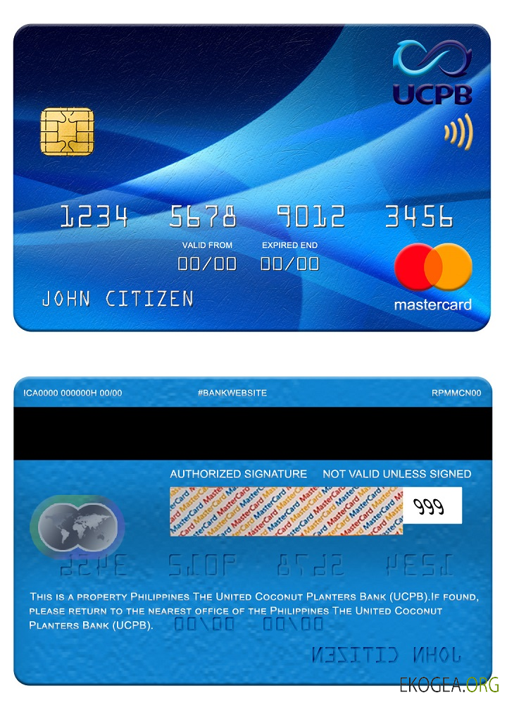 Philippines Carte maîtresse de la United Coconut Planters Bank (UCPB)